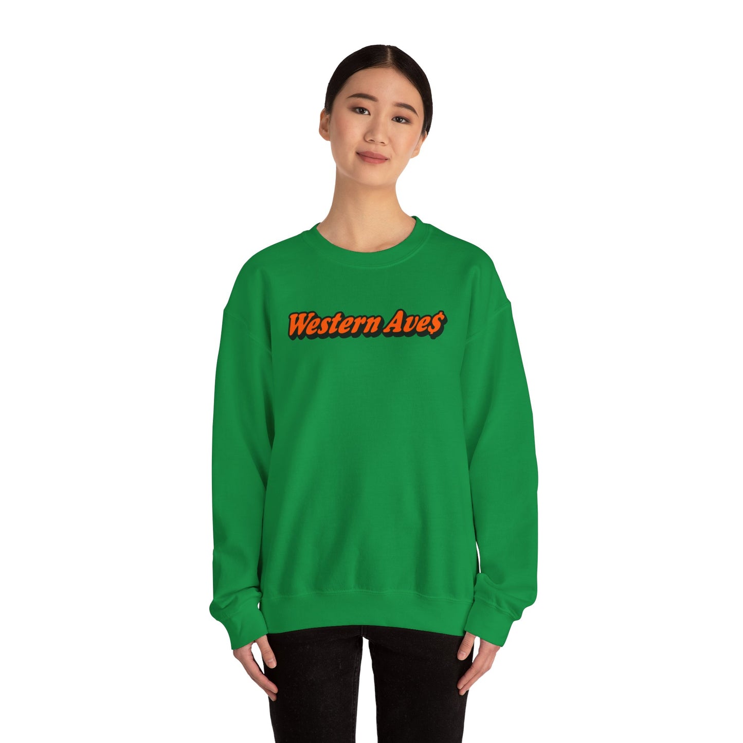 Wetsern Ave$ - Newport         Unisex Heavy Blend™ Crewneck Sweatshirt