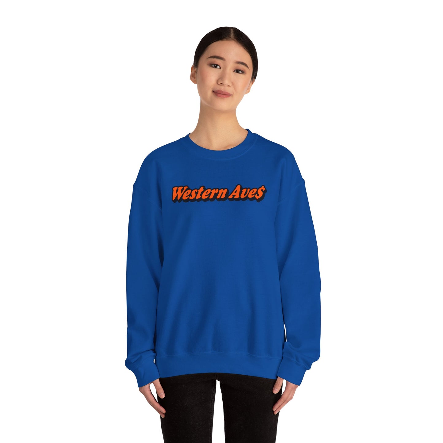 Wetsern Ave$ - Newport         Unisex Heavy Blend™ Crewneck Sweatshirt