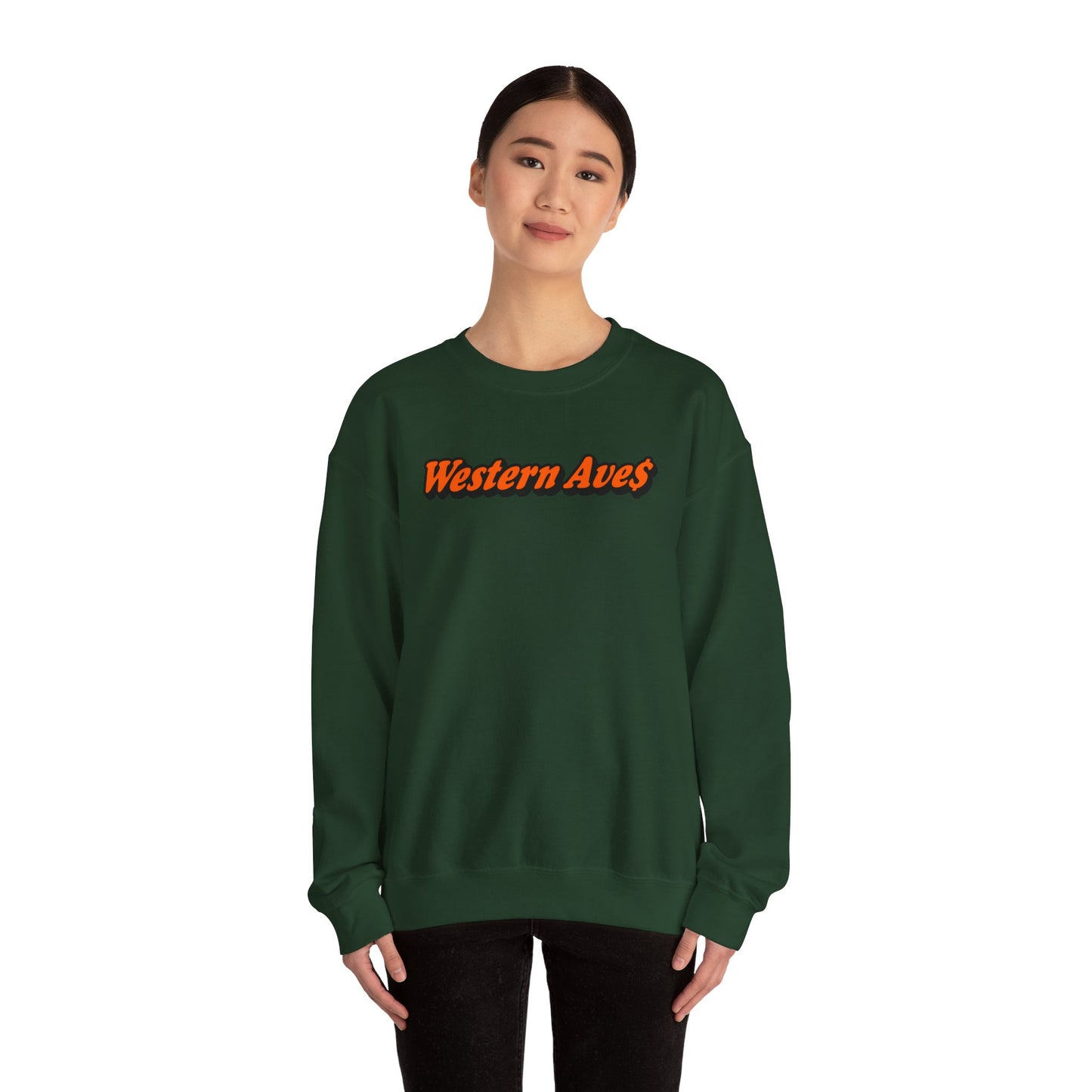 Wetsern Ave$ - Newport         Unisex Heavy Blend™ Crewneck Sweatshirt