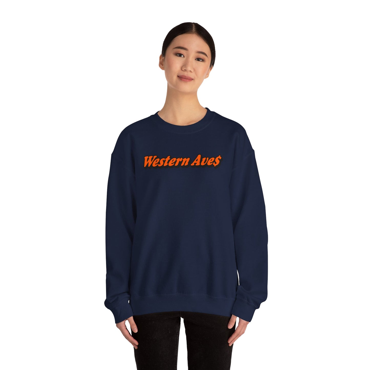 Wetsern Ave$ - Newport         Unisex Heavy Blend™ Crewneck Sweatshirt