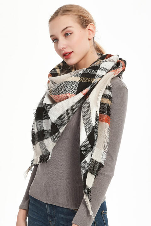 Faux Cashmere Plaid Scarf