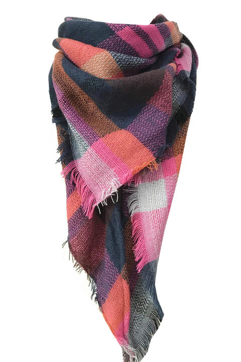 Faux Cashmere Plaid Scarf