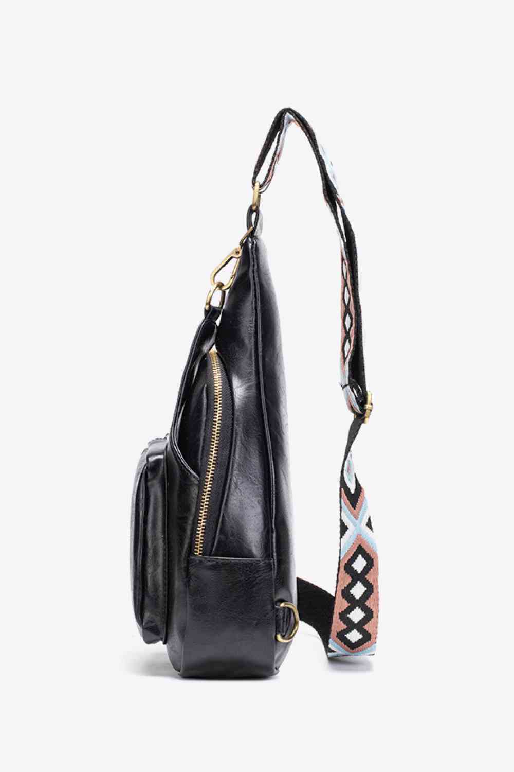 Western Ave PU Leather Sling Bag