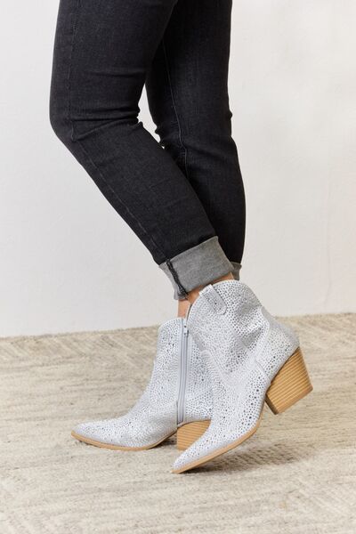 Rhinestone Ankle Cowboy Boots