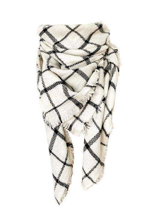 Faux Cashmere Plaid Scarf