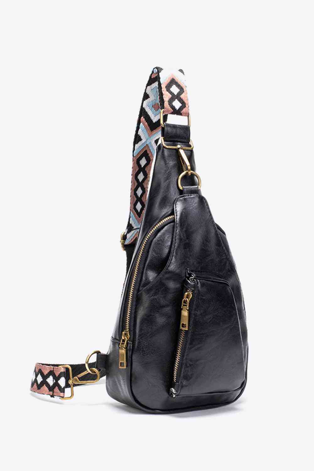 Western Ave PU Leather Sling Bag