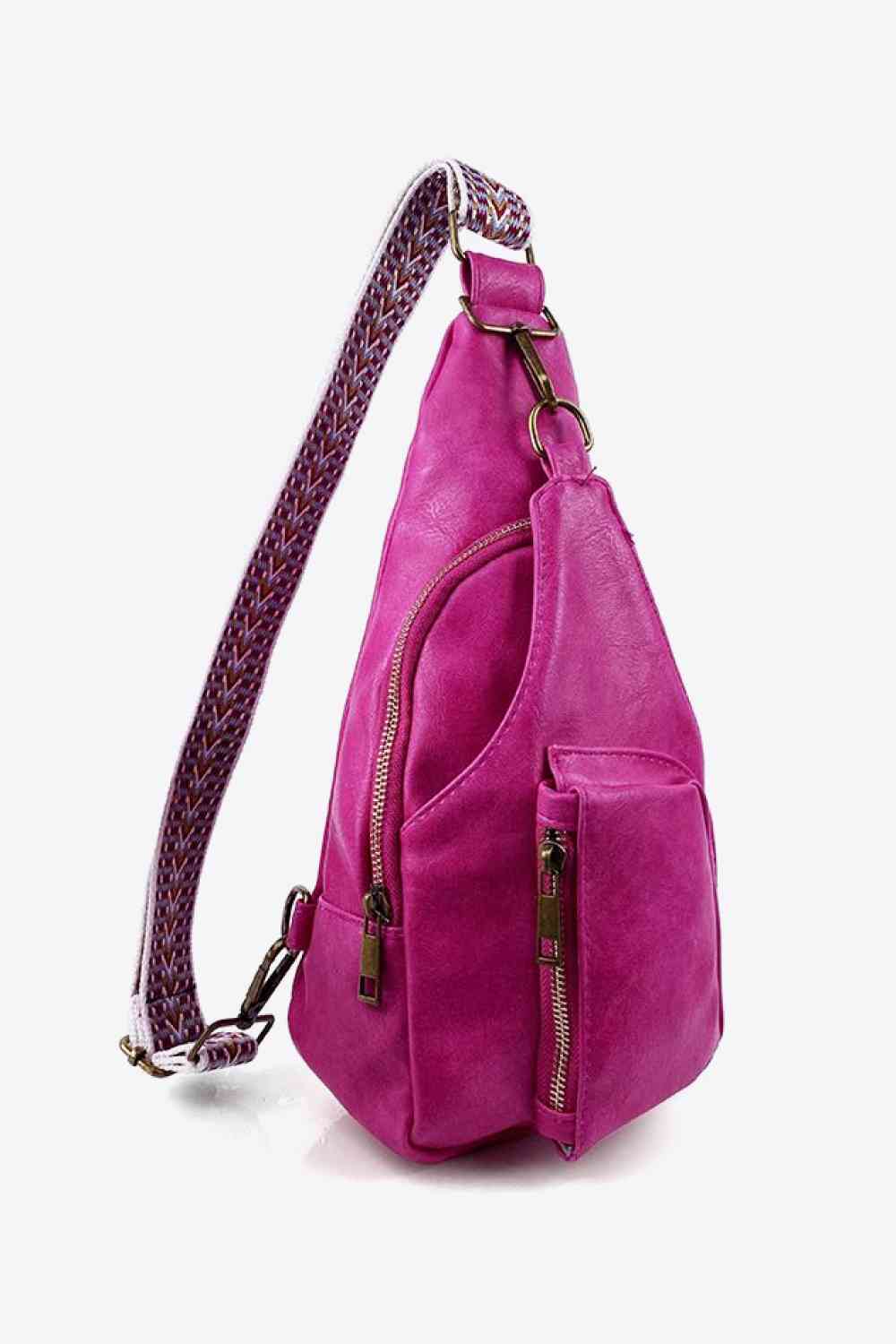 Western Ave PU Leather Sling Bag