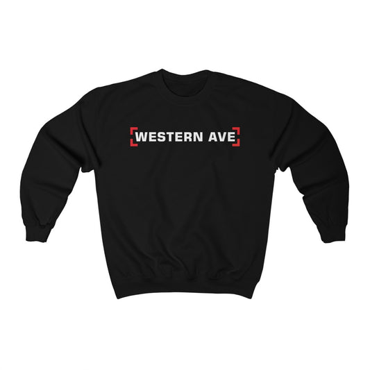 Western Ave Bracket Unisex Heavy Blend™ Crewneck Sweatshirt