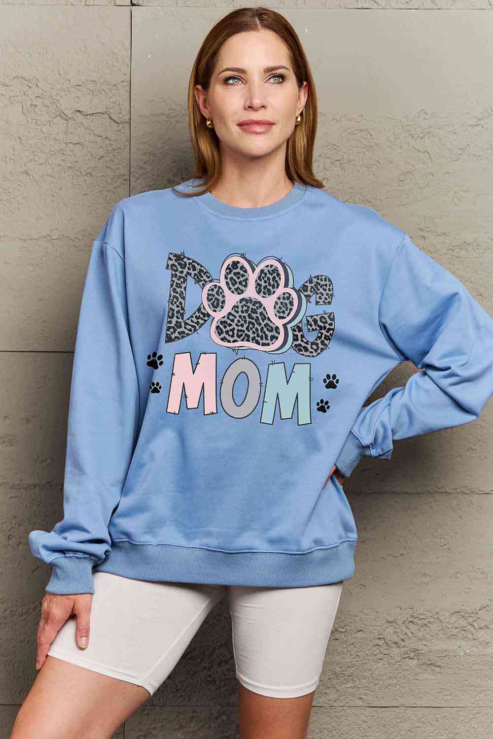 Simply Love Simply Love Full Size DOG MOM Graphic Sweatshirt