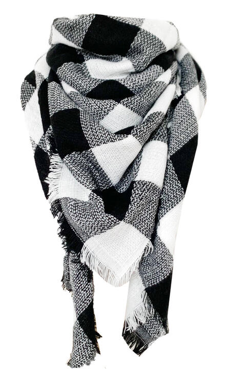 Faux Cashmere Plaid Scarf