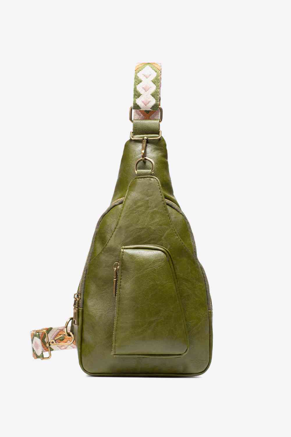 Western Ave PU Leather Sling Bag