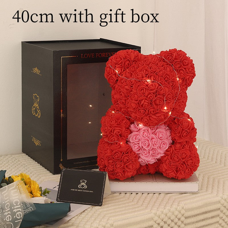 Valentine's Day 10" Rose Bear Gift