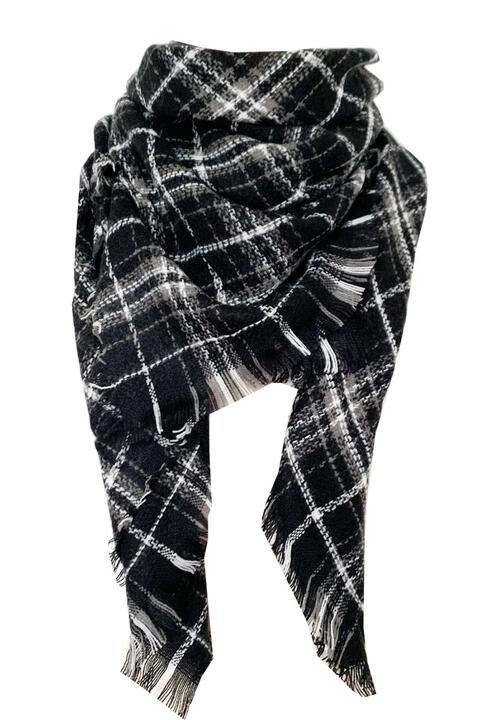 Faux Cashmere Plaid Scarf