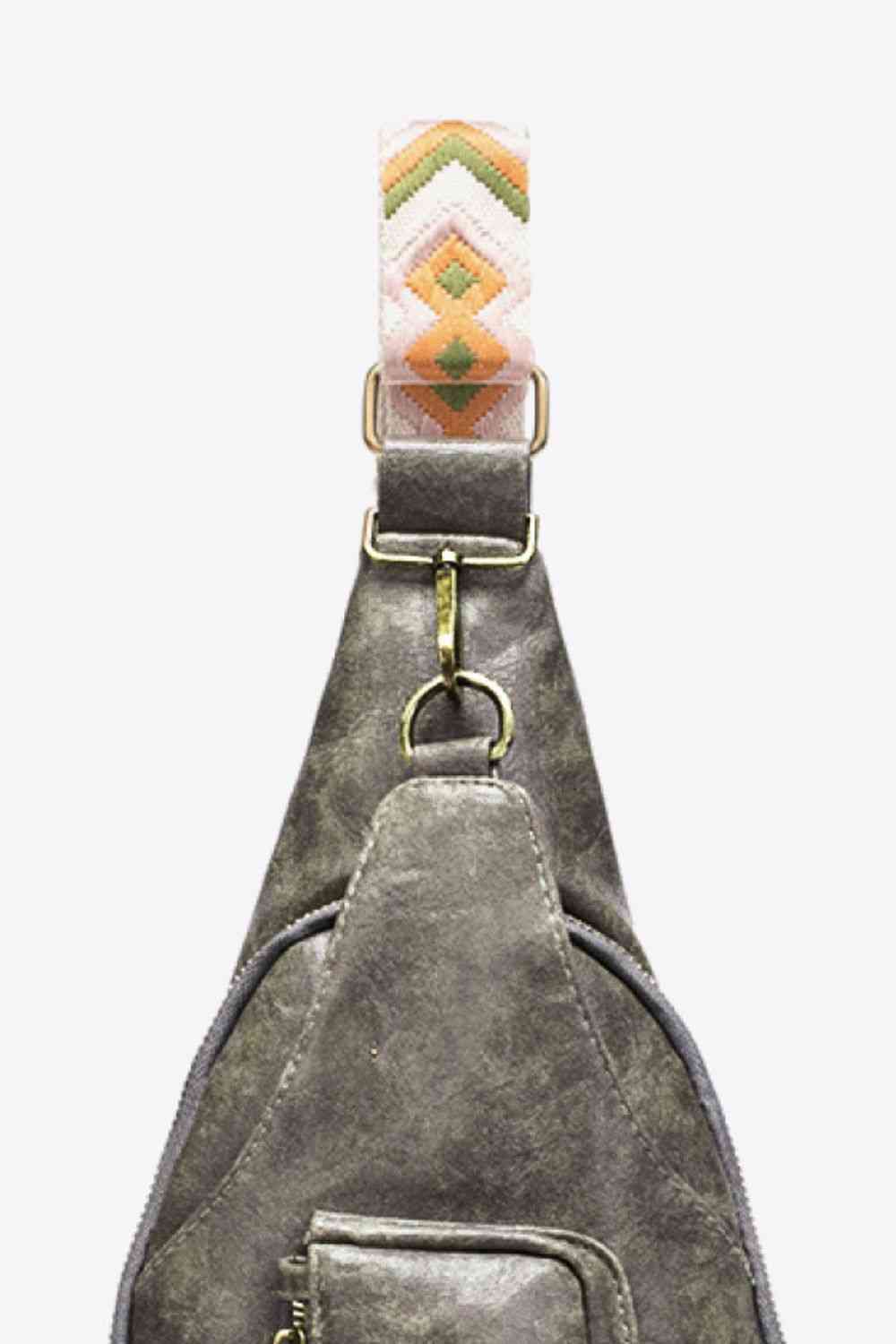 Western Ave PU Leather Sling Bag